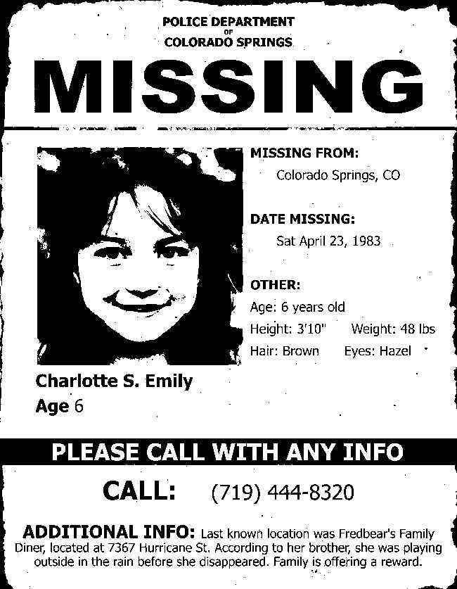 Charlotte Emily's missing poster