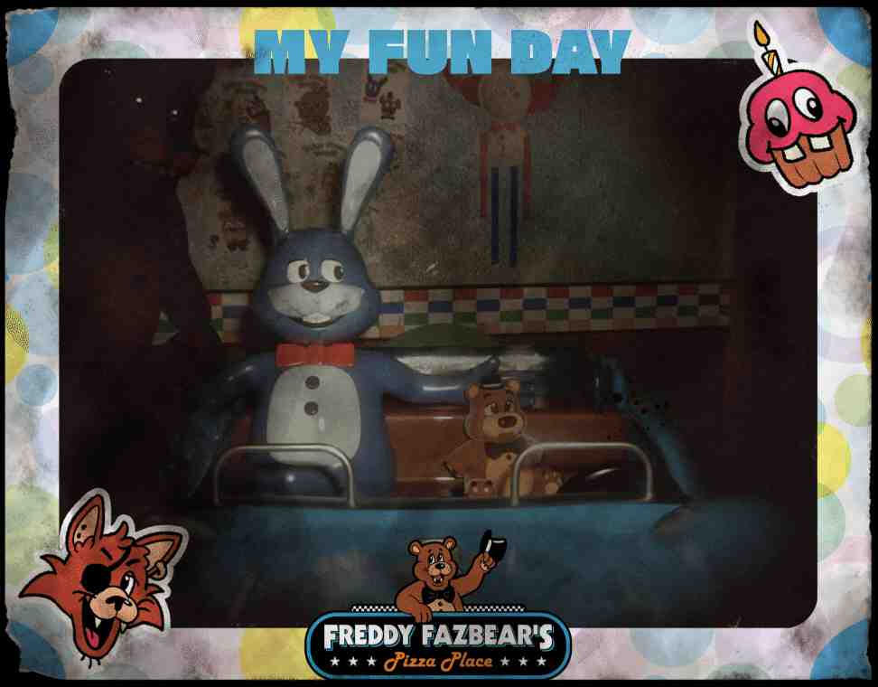 Ride photograph showing Freddy animatronic